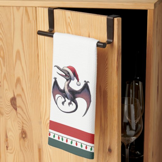 Linge De Cuisine Pterodactyle de Noël (Pliage en tiers)
