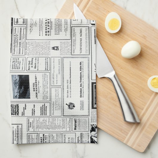 Linge De Cuisine Publicité vintage D'Un Magazine (Quart Plié)