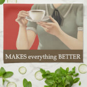 Linge De Cuisine Publicité vintage sur le café (Plié)