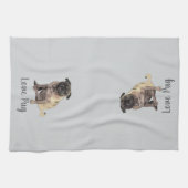 Linge De Cuisine Pug d'amour (Horizontal)
