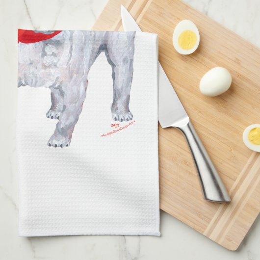 Linge De Cuisine Pug de Christmas (Quart Plié)