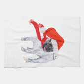 Linge De Cuisine Pug de Noël (Horizontal)