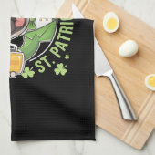 Linge De Cuisine Pug drôle de la Saint-Patrick avec chope de bière (Quart Plié)