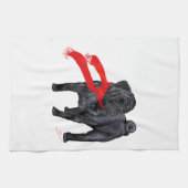 Linge De Cuisine Pugs en écharpe rouge (Horizontal)