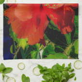 Linge De Cuisine Puissance des fleurs rouges (Plié)