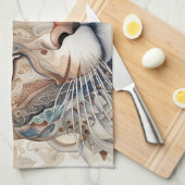 Linge De Cuisine Puma Face Surreal Art (Quart Plié)