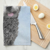 Linge De Cuisine Pumi Peinture - Cute Original Chien Art (Quart Plié)