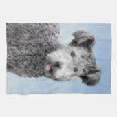 Linge De Cuisine Pumi Peinture - Cute Original Chien Art (Horizontal)