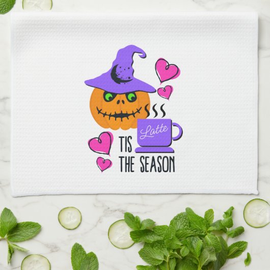 Linge De Cuisine Pumpkin Spice Halloween Season Kitchen Towel (Plié)
