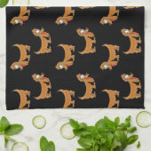 Linge De Cuisine Puppies de caricature mignonne Dachshund (Plié)