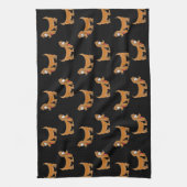 Linge De Cuisine Puppies de caricature mignonne Dachshund (Vertical)