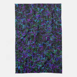 Linge De Cuisine Purple, Black and Blue Abstract