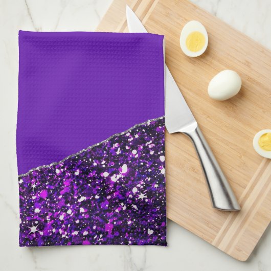 Linge De Cuisine PURPLE BLACK MARBLE AGATE Runner Table (Quart Plié)