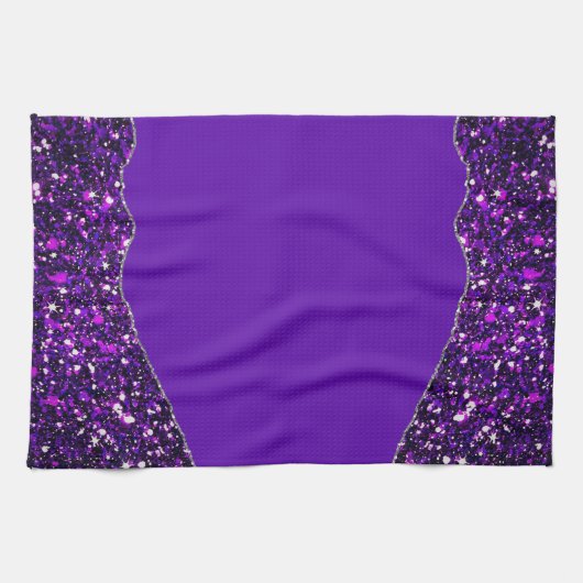 Linge De Cuisine PURPLE BLACK MARBLE AGATE Runner Table (Horizontal)