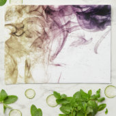 Linge De Cuisine Purple Brown Smoky Dust Abstrait (Plié)