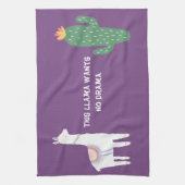 Linge De Cuisine Purple Cette Llama Ne Veut Pas De Drame (Vertical)