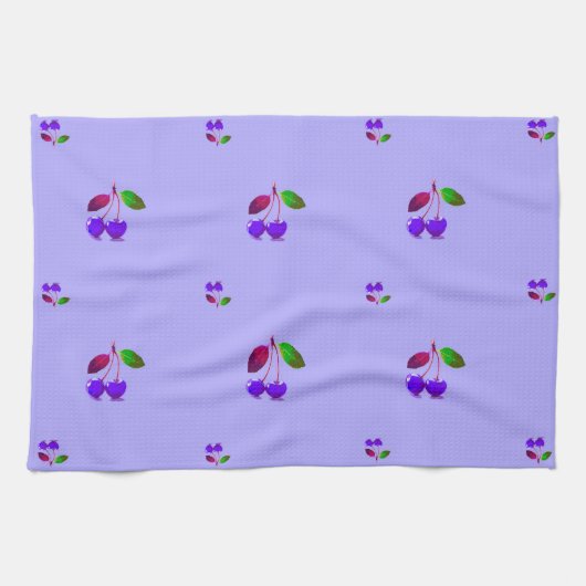 Linge De Cuisine Purple Cherry Pop Art (Horizontal)