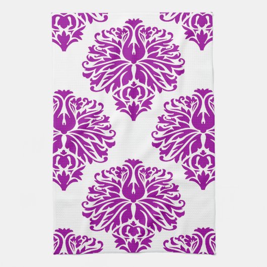 Linge De Cuisine Purple Elegant Damask (Vertical)