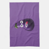 Linge De Cuisine Purple Funny Cartoon Eggplant (Vertical)