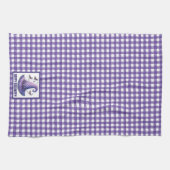 Linge De Cuisine Purple Gingham Halloween Witch Hat and Bats (Horizontal)