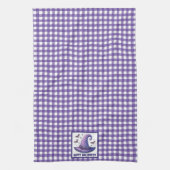 Linge De Cuisine Purple Gingham Halloween Witch Hat and Bats (Vertical)