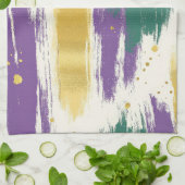 Linge De Cuisine Purple Green Gold Mardi Gras Kitchen (Plié)