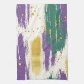Linge De Cuisine Purple Green Gold Mardi Gras Kitchen (Vertical)