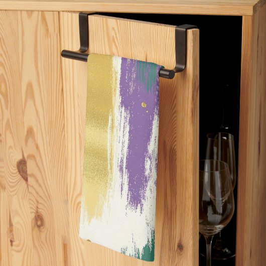 Linge De Cuisine Purple Green Gold Mardi Gras Kitchen (Pliage en tiers)