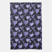 Linge De Cuisine Purple Hearts Dessin Artistique Saint Valentin`s D (Vertical)