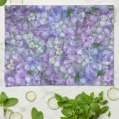 Linge De Cuisine Purple hydrangea flowers (Plié)