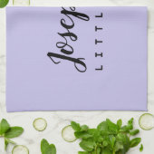 Linge De Cuisine Purple Little Chef Nom de script Simple personnali (Plié)