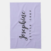 Linge De Cuisine Purple Little Chef Nom de script Simple personnali (Vertical)