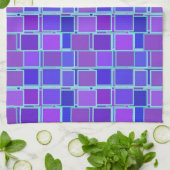 Linge De Cuisine Purple Mosaic Squares Tile Pattern (Plié)