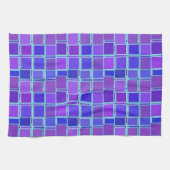 Linge De Cuisine Purple Mosaic Squares Tile Pattern (Horizontal)