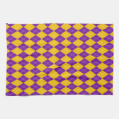 LINGE DE CUISINE PURPLE OR MARDI GRAS DIAMOND MOTIF (Horizontal)