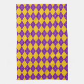 LINGE DE CUISINE PURPLE OR MARDI GRAS DIAMOND MOTIF (Vertical)