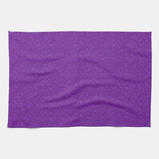 Linge De Cuisine Purple Paisley (Horizontal)