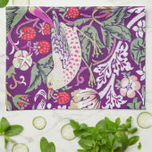 Linge De Cuisine Purple William Morris fraise Thief Motif (Plié)