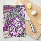 Linge De Cuisine Purple William Morris fraise Thief Motif (Quart Plié)
