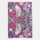 Linge De Cuisine Purple William Morris fraise Thief Motif (Vertical)