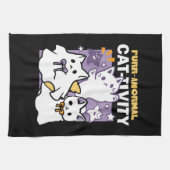 Linge De Cuisine Purr-anormal Cat-tivity - Halloween Cat Design (Horizontal)