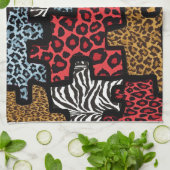 Linge De Cuisine Puzzle Rockabilly Impression Animale RAB (Plié)