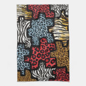 Linge De Cuisine Puzzle Rockabilly Impression Animale RAB (Vertical)
