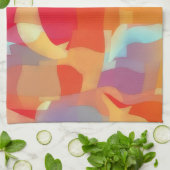 Linge De Cuisine Puzzling Abstract Artsy Colorful Kitchen Towel (Plié)