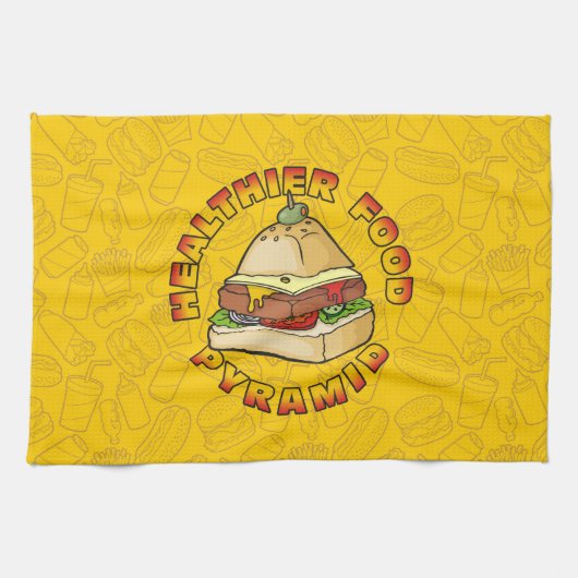 Linge De Cuisine Pyramide alimentaire plus saine (Horizontal)