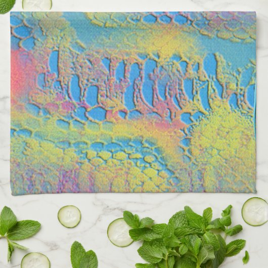 Linge De Cuisine PYTHON - moderne fractale décorative - (Plié)