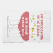 Linge De Cuisine Quand je bois du Champagne en amour (Horizontal)