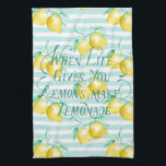 Linge De Cuisine Quand La Vie Vous Donne Des Citrons | Devis motiva<br><div class="desc">Lorsque la vie vous donne des citrons, faire la limonade en écriture chic lettrage sur citron imprimé arrière - plan. Ajoutez votre libellé personnalisé à cette conception à l'aide des cases "Modifier ce modèle de conception" situées à droite de l'élément, ou cliquez sur le bouton bleu "Customiser" pour arranger le...</div>