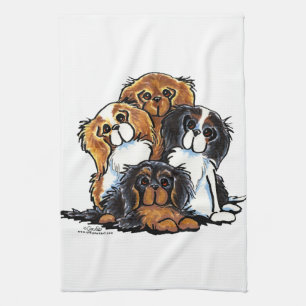 Linge De Cuisine Quatre épagneuls cavaliers du Roi Charles