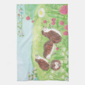 Linge De Cuisine Quatre petits hérissons dans le pré (Vertical)